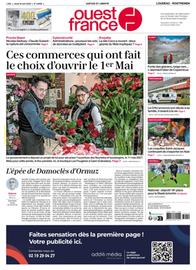 Cover of Ouest France (Loudeac / Rostrenen)
