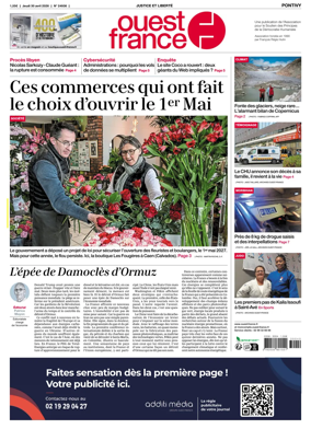 Cover of Ouest France (Pontivy)