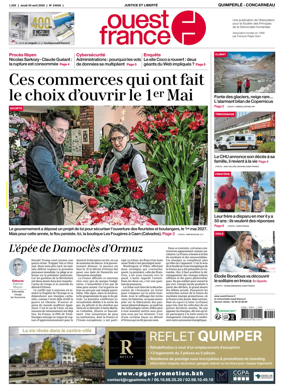 Cover of Ouest-France (Quimperle Concarneau)