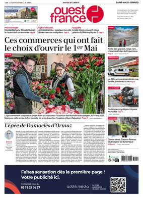 Cover of Ouest France (Saint-Malo)