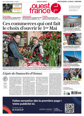 Cover of Ouest France (Saint-Nazaire La Baule Guerande)