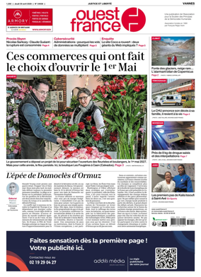 Cover of Ouest France (Vannes)
