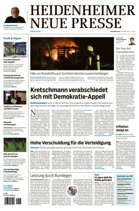 Cover of Heidenheimer Neue Presse