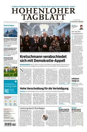 Cover of Hohenloher Tagblatt