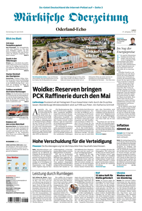 Cover of Markische Oderzeitung Oderland-Echo