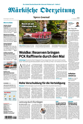 Cover of Markische Oderzeitung Spree-Journal