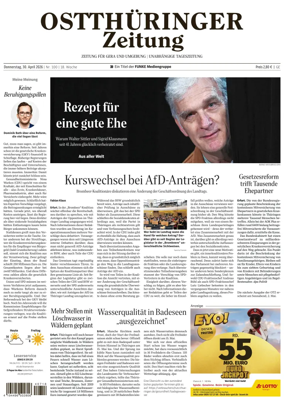 Cover of Ostthuringer Zeitung (Gera)