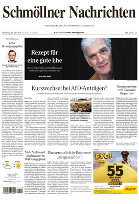 Cover of Ostthuringer Zeitung (Schmolln)
