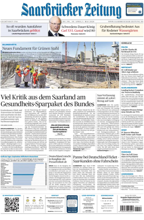 Cover of Saarbruecker Zeitung