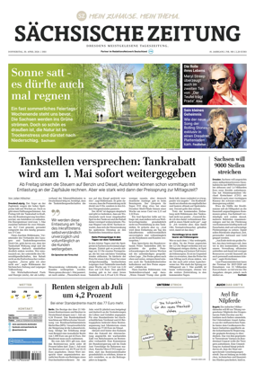 Cover of Sachsische Zeitung (Dresden)