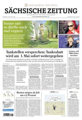 Cover of Sachsische Zeitung (Riesa & Grossenhain)