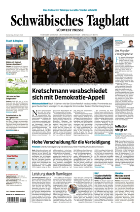 Cover of Schwabisches Tagblatt - Tubinger Chronik