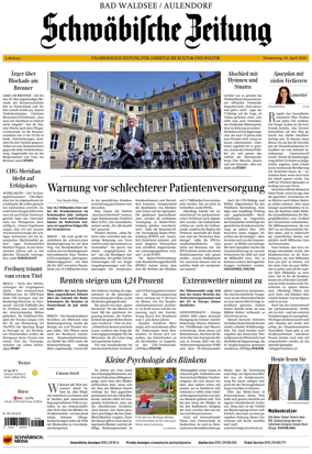 Cover of Schwabische Zeitung (Bad Waldsee / Aulendorf)
