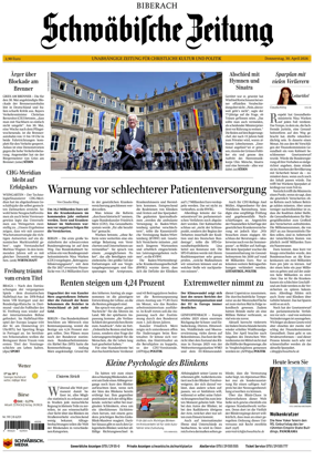 Cover of Schwabische Zeitung (Biberach)