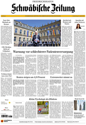 Cover of Schwabische Zeitung (Friedrichshafen)
