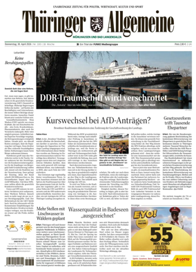 Cover of Thuringer Allgemeine (Muhlhausen und Bad Langensalza)