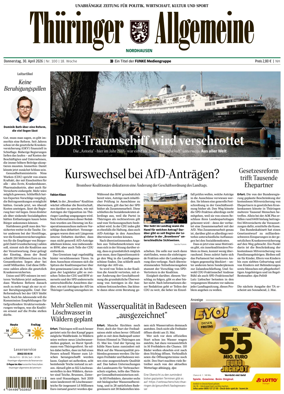 Cover of Thuringer Allgemeine (Nordhausen)