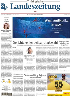Cover of Thuringische Landeszeitung (Jena)