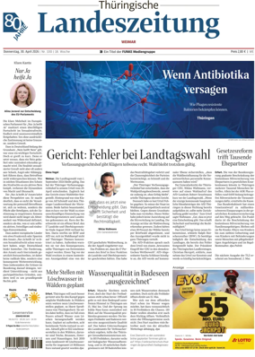 Cover of Thuringische Landeszeitung (Weimar)