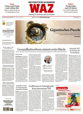 Cover of Westdeutsche Allgemeine Zeitung (Bottrop)