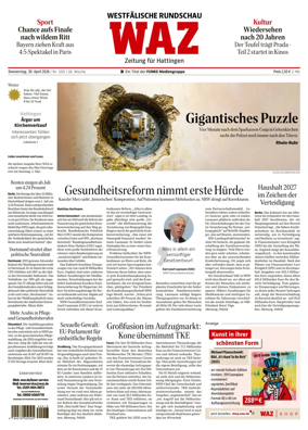 Cover of Westdeutsche Allgemeine Zeitung (Hattingen)