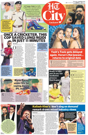 Cover of Hindustan Times (Lucknow) - Live