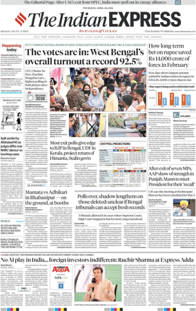 Cover of The Indian Express