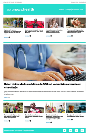 Cover of Euronews Health (Portuguese)