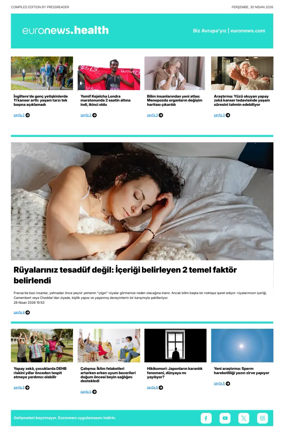 Cover of Euronews Health (Turkish) Compiled Edition