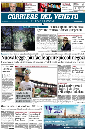 Cover of Corriere del Veneto (Vicenza e Bassano)