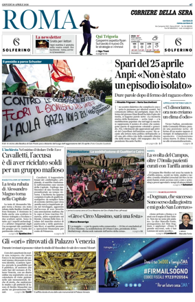 Cover of Corriere della Sera (Roma)