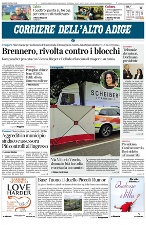 Cover of Corriere dell'Alto Adige