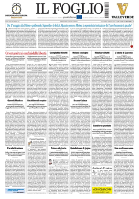 Cover of Il Foglio Quotidiano