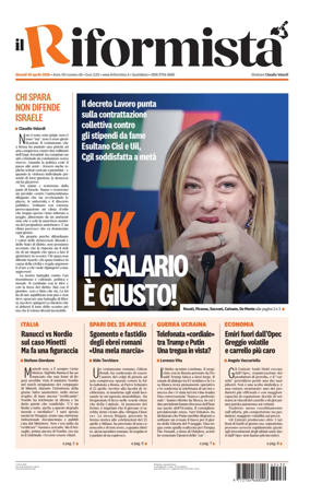 Cover of Il Riformista (Italy)
