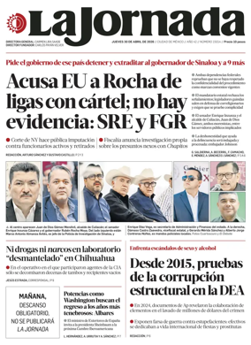Cover of La Jornada