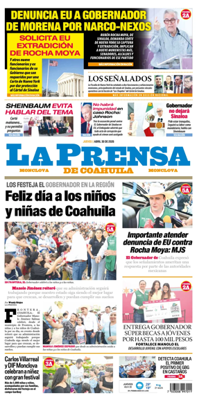 Cover of La Prensa de Coahuila