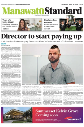 Cover of Manawatu Standard
