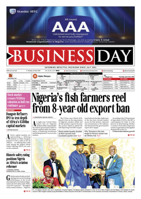 Cover of Business Day (Nigeria)