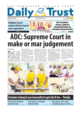 Cover of Daily Trust