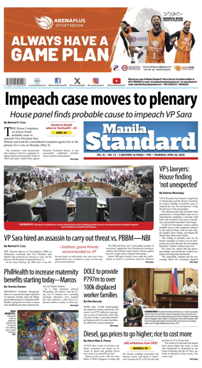 Cover of Manila Standard
