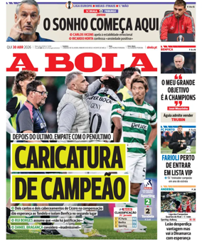 Cover of A BOLA (Portuguese)