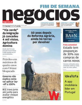 Cover of Jornal de Negocios
