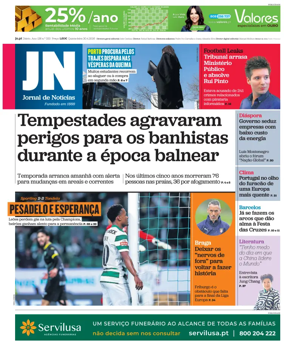 Cover of Jornal de Noticias