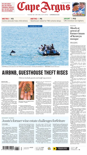 Cover of Cape Argus (PM Edition)