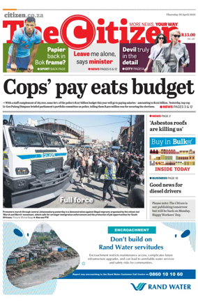 Cover of The Citizen (KZN)