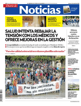 Cover of Diario de Noticias (Spain)