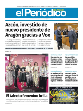 Cover of El Periodico Aragon