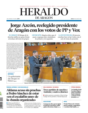 Cover of Heraldo de Aragon