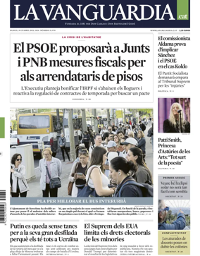 Cover of La Vanguardia (Catalonia - 1st edition)