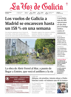 Cover of La Voz de Galicia (Ferrol)